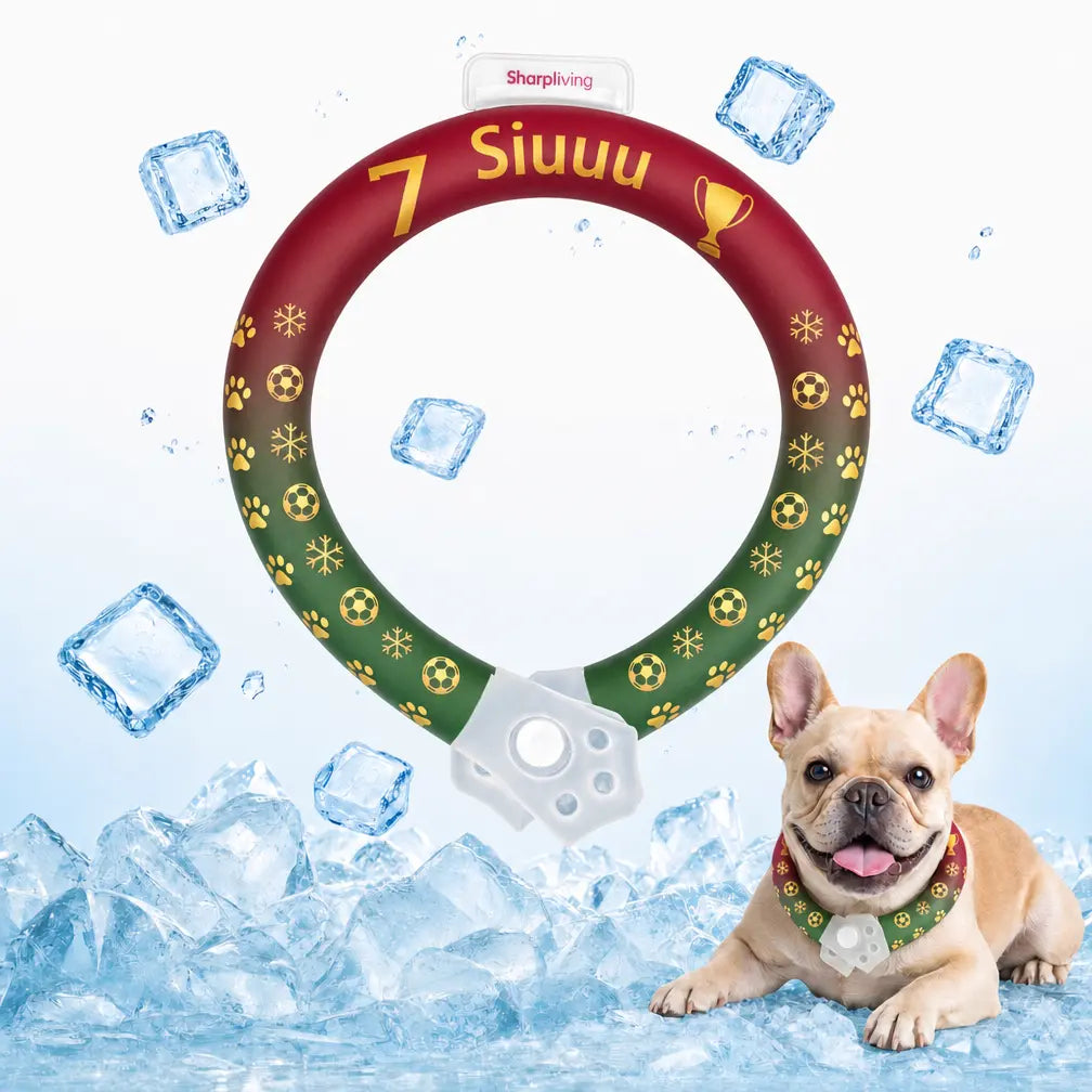 Professional Reusable Pet Cooling Collar with 64°F PCM Ice Ring for Dogs and Cats - Sweat-Free, Fast Freeze Neck Wrap for Summer Outdoor Activities, Travel, and Heatstroke Prevention - Safe Premium TPU Design for Puppies and Large Dogs