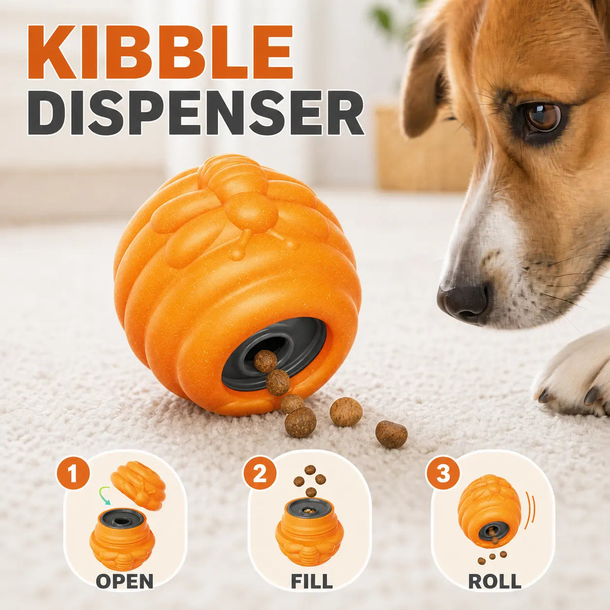3-in-1 Honey Jar Dog Toy - Versatile Freezable Lick Bowl, Treat Dispenser, and Chew-Resistant Enrichment Toy with Two Detachable Cups for Daily Play and Outdoor Adventures