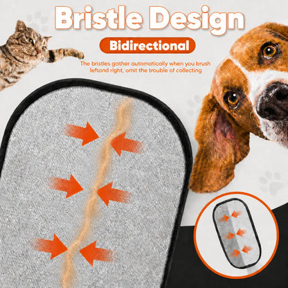 Enhanced Reusable Pet Hair Removal Mitt for Upholstery, Carpets, and Vehicle Interiors