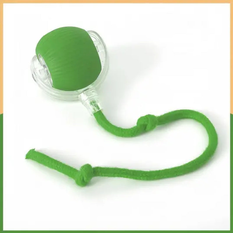 Interactive USB-Charged Rolling Ball Cat Toy with Teasing Stick - Durable and Safe Anti-Boredom Supplies for All Breeds