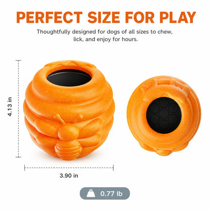 3-in-1 Honey Jar Dog Toy - Versatile Freezable Lick Bowl, Treat Dispenser, and Chew-Resistant Enrichment Toy with Two Detachable Cups for Daily Play and Outdoor Adventures