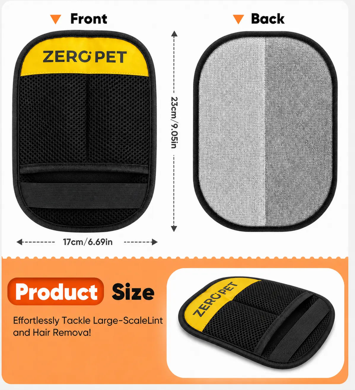Enhanced Reusable Pet Hair Removal Mitt for Upholstery, Carpets, and Vehicle Interiors