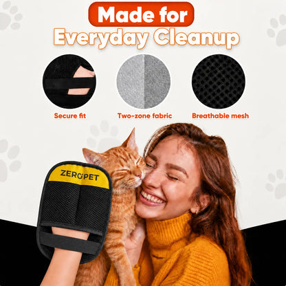 Enhanced Reusable Pet Hair Removal Mitt for Upholstery, Carpets, and Vehicle Interiors