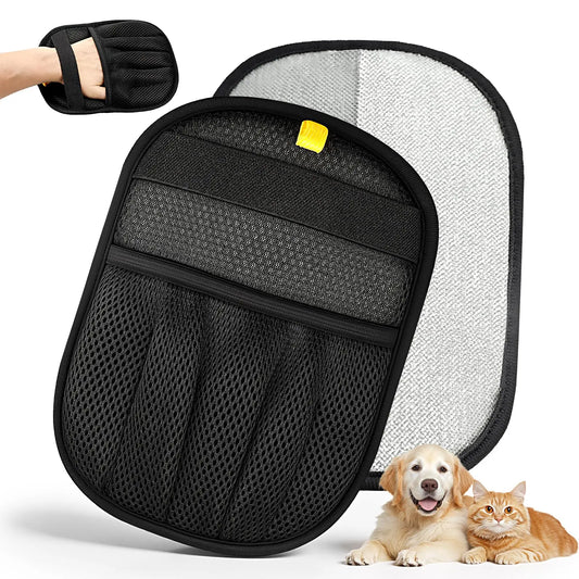Enhanced Pet Hair Removal Glove for Dogs and Cats, Electrostatic Reusable Brush Glove, Washable Tool for Clothing, Upholstery, Rugs, and Automotive Interiors